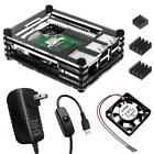 0o0 No For Raspberry Pi Model Case With Fan Heatsink And