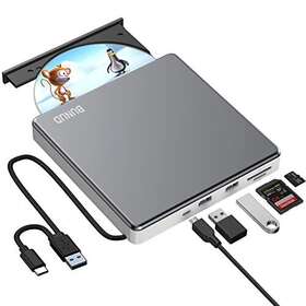 Bunud 726133312451 External Cd Dvd Drive Usb 3.0 Type C Cd/dvd Rom Burner /-rw Optical D