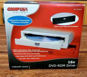 1s16p Compusa Comp Usa E-ide Atapi 5.25 Inch Internal Vintage 16x Dvd-rom Drive Never Used