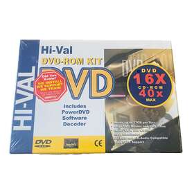 Hdvd16a-16r Hi-val New Sealed Dvd Rom Kit Gray 16x To 48x For Pc Computer