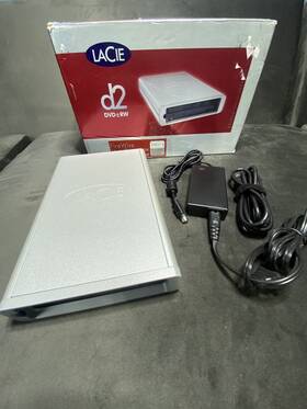 300983 Lacie D2 16x Dvd -rw Dl External Usb 2.0 And Firewire Drive Excellent