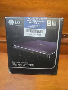 Lg 719192625129 80 Electronics 6x Blu Ray Writer 8x Dvd /-rw Usb 2.0 Multi Portable
