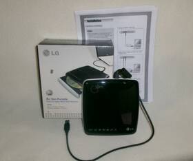 Lg May57279107 8x Slim Portable External Super Multi Dvd Rewriter-gp08 Tested To Work