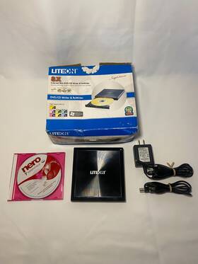Dx-8a1h-05c Lite-on 8x External Slim Dvd/cd Writer And Rewriter Dx-8a1h 05c Tested Working Euc