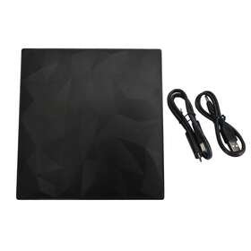 W003-d010-blk Madhornets Slim External Cd Dvd Drive Usb3.0 Big Drill Face Writer Burner For Mac Laptop Us
