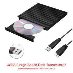 W003-d013-blk Madhornets Portable Usb3.0 External Dvd Rw Cd Drive Cd/dvd Rom Player For Laptop Pc Mac Usa