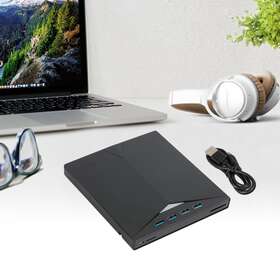 W003-d037-blk Madhornets Usb Type-c 7 In 1 External Ray Disc Writer Reader Cd Dvd Drive 3.0 Y