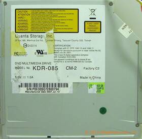 9kdr0852ap1s Magnavox Kdr-085 Quanta Storage Inc. Dvd Multimedia Drive