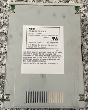 Cdr-83 Nec Vintage Used Intersect Cd Rom Reader Model Untested Good Condition