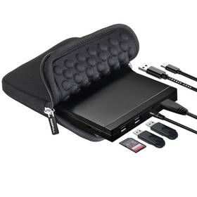 A41-su-b Roofull External Cd Dvd Drive With Sd Card Reader And Usb 3.0 Ports Hub Carrying Case