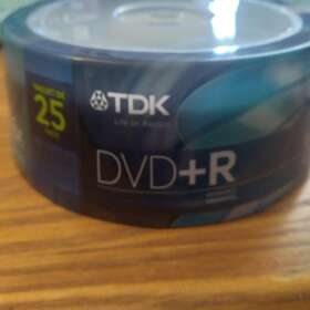 Tdk25 Tdk New Dvd R 25pk Rw 16x 4.7 Gb Discs Brand Sealed