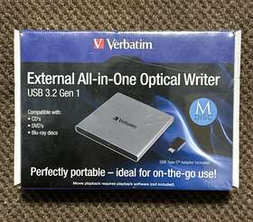 Verbatim Corporation 71094 External All-in-one Optical Writer Factory Sealed Authentic