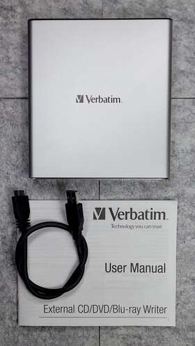 Versatim 023942710974 Verbatim External Cd Dvd Blu-ray Writer Usb 3.0 Compatible Windows Mac