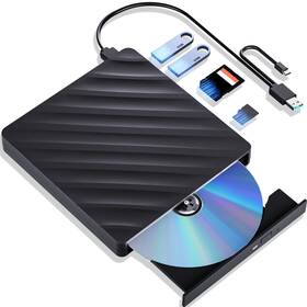Wbacon 744316243323 External Blu Ray Drive 5 In 1 Portable Player With Usb 3.0 Type-c C