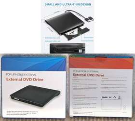 Lt801 Ziweo Pop Up Mobile External Dvd Drive Usb 3.0 Portable New In Box
