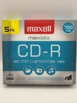 Cd-r Maxell 5 Pack Blank Audio Music Data Recordable 80MIN 700MB Disc Slim Jewel. Fixed Price $10.95.