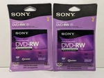 (2) Handycam Sony Dvd-rw Mini Recordable Discs 1.4GB 30 Pack Sealed. Fixed Price $34.99.