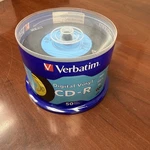 50 Pack Verbatim 52X Cd-r Digital Vinyl 700MB Media Disc Spindle 94587. Fixed Price $25.00.