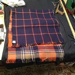 Mudpie Brand Plaid Acrylic 80 X 21 Scarf/shawl Navy Orange Brown. Fixed Price $10.19.