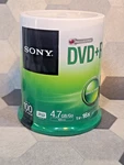 New Sealed 100 Sony Blank 16X Dvd+r Plus Silver Logo Branded 4.7GB. Fixed Price $35.00.