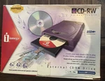 Iomega (31475) 4X4X6 External Usb Cd-rw Extrernal Drive 650 Mb Pc & Mac. Fixed Price $60.00.