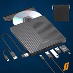External Cd Dvd Drive, Ultra Slim Burner Usb 3.0 With 4 Ports And 2 Tf.... Fixed Price $26.94.