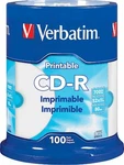 Verbatim Cd-r Cdr 52X 700MB White Inkjet Hub Printable 100 Pack Spindle 98493. Fixed Price $27.90.