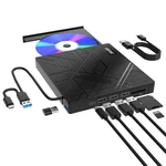 Agptek 8 In 1 External Cd/dvd Drive For Laptop Usb 3.0 Ultra Slim W/4 Ports. Fixed Price $29.99.