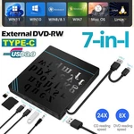External Dvd Cd Drive Usb 3.0 Type-c Player For Pc Laptop Apple Macbook Linux Os. Fixed Price $19.99.