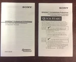 Sony CRX120E Spressa Cd Rewritable User Guide Manual 1999 Gnureads. Fixed Price $14.99.