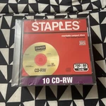 Staples Cd-rw 10/PACK 700MB 80 Min 1X-4X. Fixed Price $6.40.
