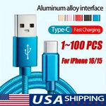 Braided Usb To Type-c Fast Charging Data Sync Charger Cable Cord 3/6/10FT Lot. Fixed Price $170.38.