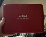 Red Portable Dvd Player With Swivel Display Evd Video. Fixed Price $28.00.