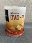 Sony 100DMR47SP Dvd-r 16X 4.7GB Recordable Storage Pack. Fixed Price $35.00.