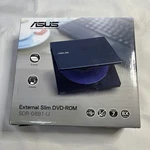 Asus SDR-08B1-U External Slim Drive Usb 2.0 Dvd-rom 8X Portable Disc Reader. Fixed Price $19.99.