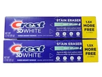 Crest 3D White Stain Eraser Mint Fluoride Anticavity Toothpaste Travel Size (2). Fixed Price $11.95.