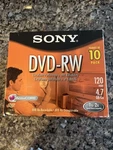 New Sony Dvd-rw 9 Pack Disc 10DMW47R2 4.7 Gb 120 Min 1-2X Factory Sealed. Fixed Price $5.99.
