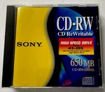 Sony Cd-rw Rewritable Disc 650 Mb High Speed Drive 4X-10X -new SEALED-3-PACK. Fixed Price $5.95.