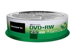 Pk Sony Blank Dvd+rw 4X Logo Branded 4.7GB Rewritable Disc - 25DPW47SP. Fixed Price $41.89.