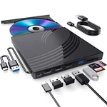 Bpakdu External Cd/dvd Drive For Laptop, Ultra Slim Burner Usb 3.0 Hub. Fixed Price $18.99.