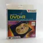 Verbatim Lightscribe Dvd+r Recordable For Direct Disc Labeling 10PACK New Spindl. Fixed Price $12.99.