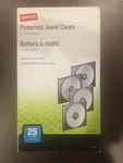 Staples Patterned Jewel Cases 25 Cased In Box Holds Cds / Dvds New. Fixed Price $17.99.
