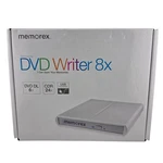 Memorex Slim External Dvd Writer 8X Silver MRX-650LE Usb Open Box Never Used. Fixed Price $22.99.