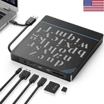 Laptop Desktop Pc Windows 11/10 Linux Mac Os External Cd/dvd Drive Burner Player. Fixed Price $15.99.