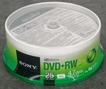 New Pk Sony Blank Dvd+rw 4X Logo Branded 4.7GB Rewritable Disc 25DPW47SP. Fixed Price $29.99.