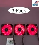 3-PACK: New Enermax Twister 80MM 25MM Red Led 3-PIN Pc Case Cooling Fan Cooler. Fixed Price $19.99.