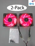 2-PACK: New Enermax Twister 80MM 25MM Red Led 3-PIN Pc Case Cooling Fan Cooler. Fixed Price $15.99.