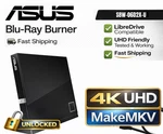 Asus 4K Uhd Ready Blu-ray Writer Firmware Makemkv Pre-flashed SBW-06D2X-U. Fixed Price $226.08.