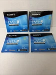 (4) Sony Handycam Dvd-r 30MIN 1.4GB Double Sided Faced Discs Sealed. Fixed Price $55.00.
