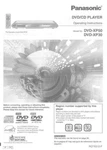 Panasonic DVD-XP30 DVD-XP50 Player Owners Instruction Manual. Fixed Price $22.24.